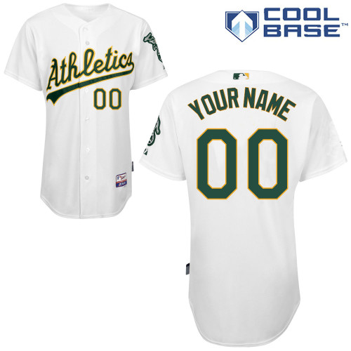 Customized Oakland Athletics MLB Jersey-Men's Authentic Home White Cool Base Baseball Jersey